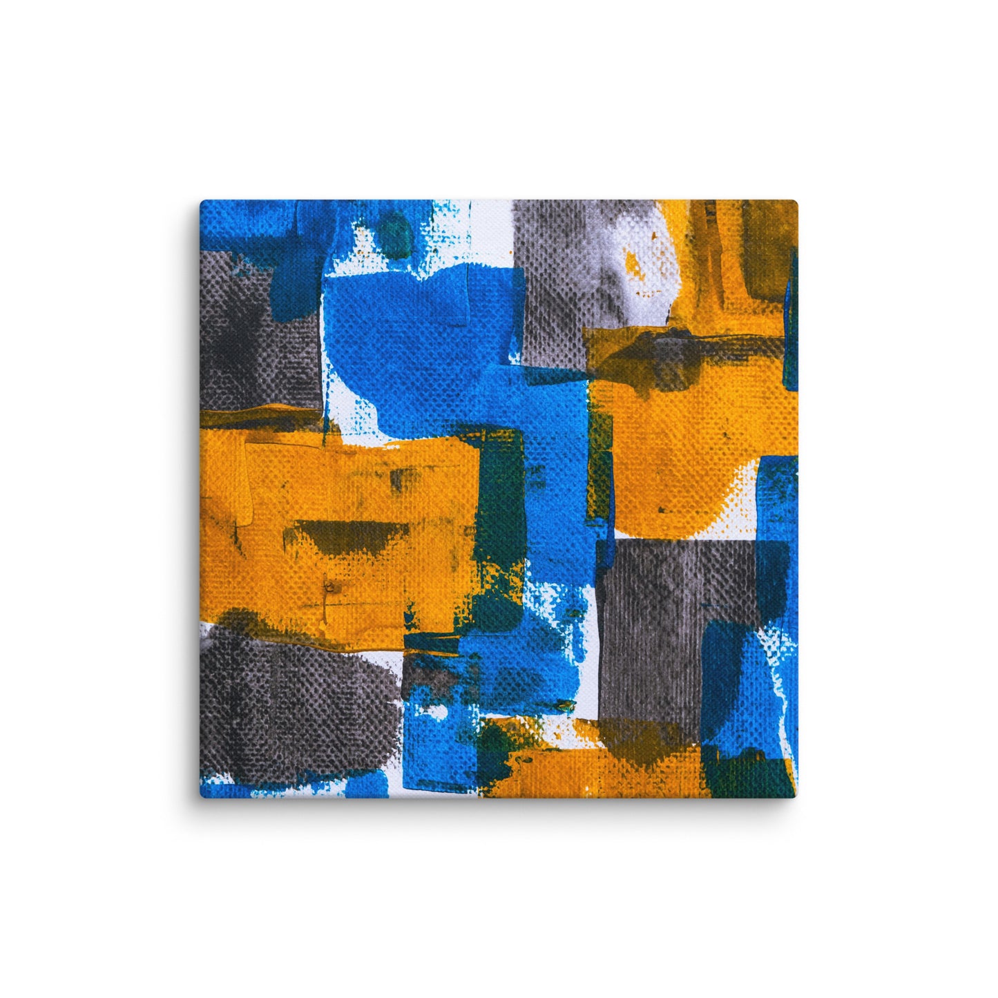 Canvas Blue Yellow Abstract