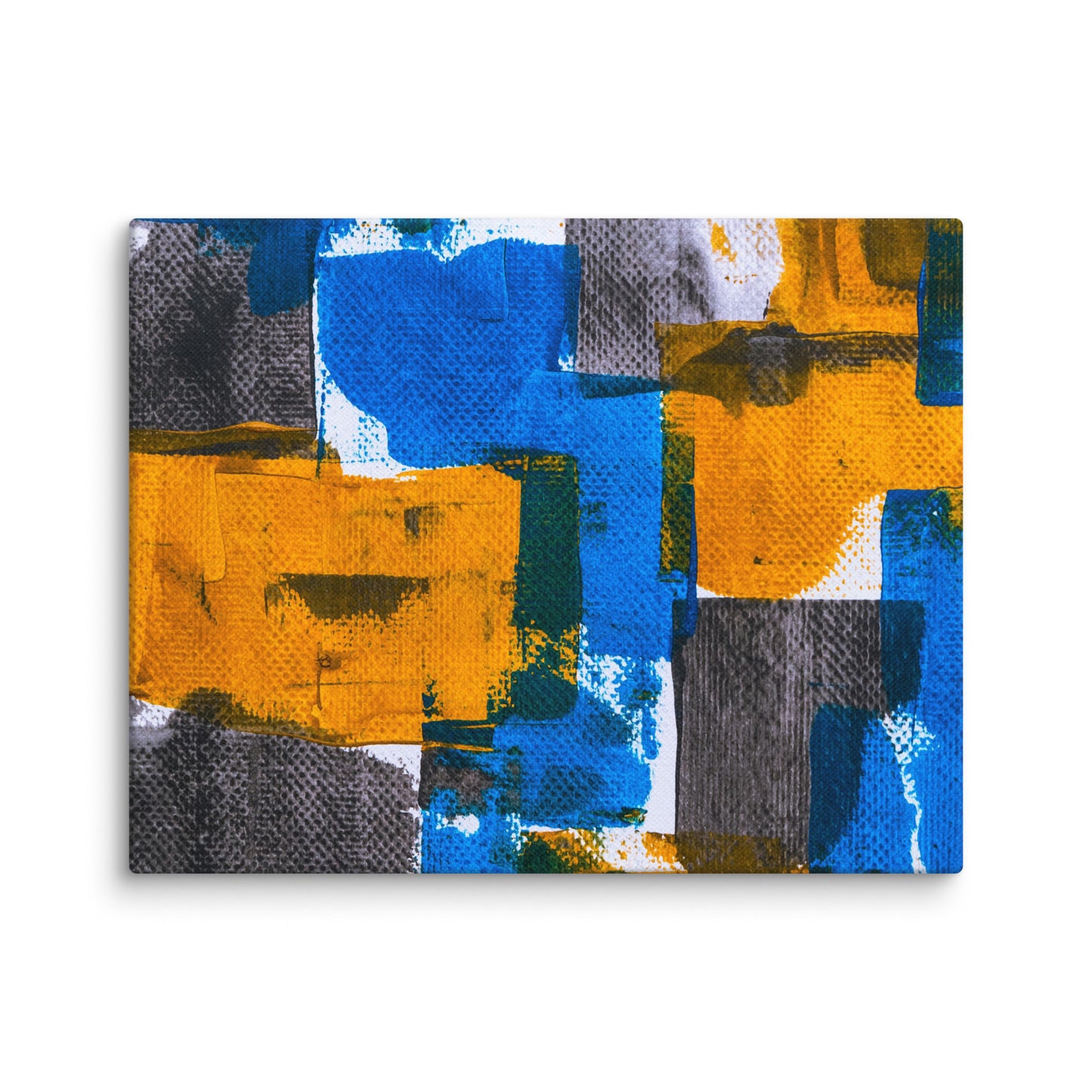 Canvas Blue Yellow Abstract