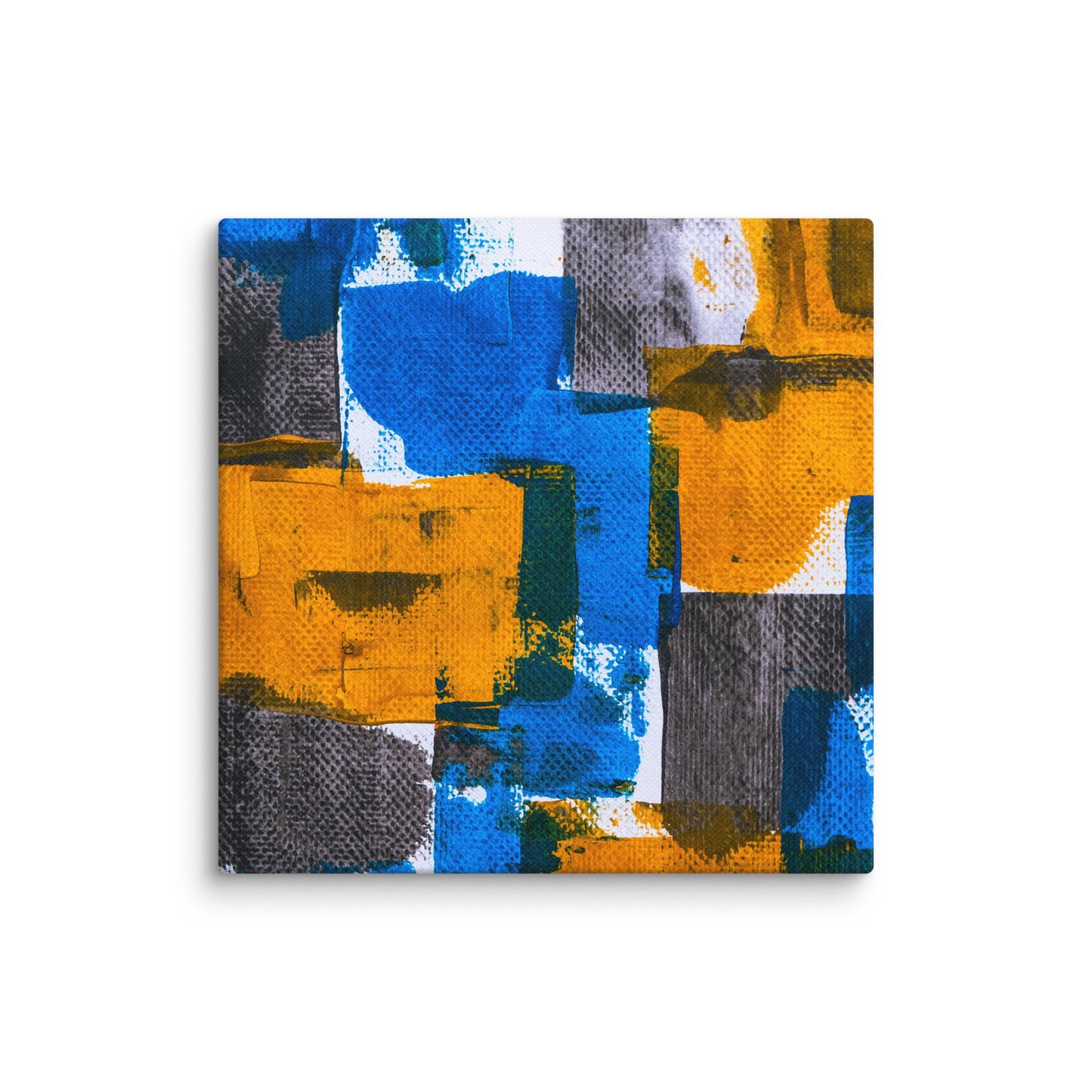 Canvas Blue Yellow Abstract