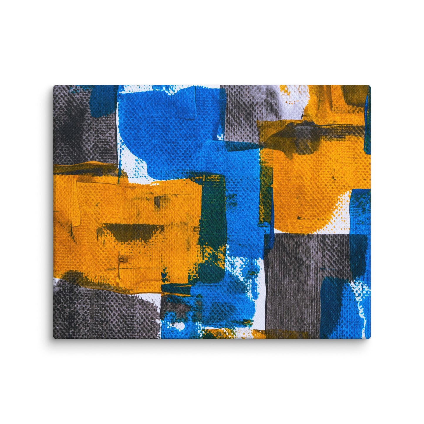 Canvas Blue Yellow Abstract