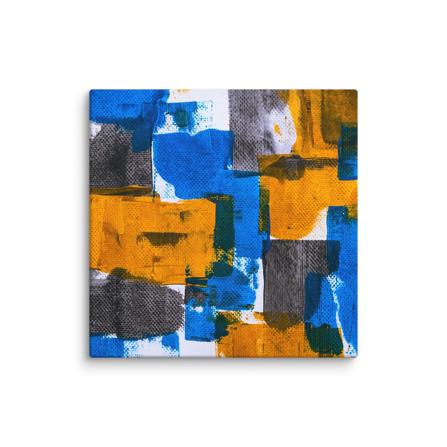 Canvas Blue Yellow Abstract