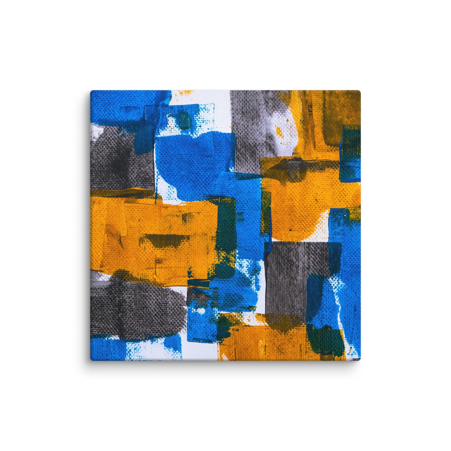 Canvas Blue Yellow Abstract