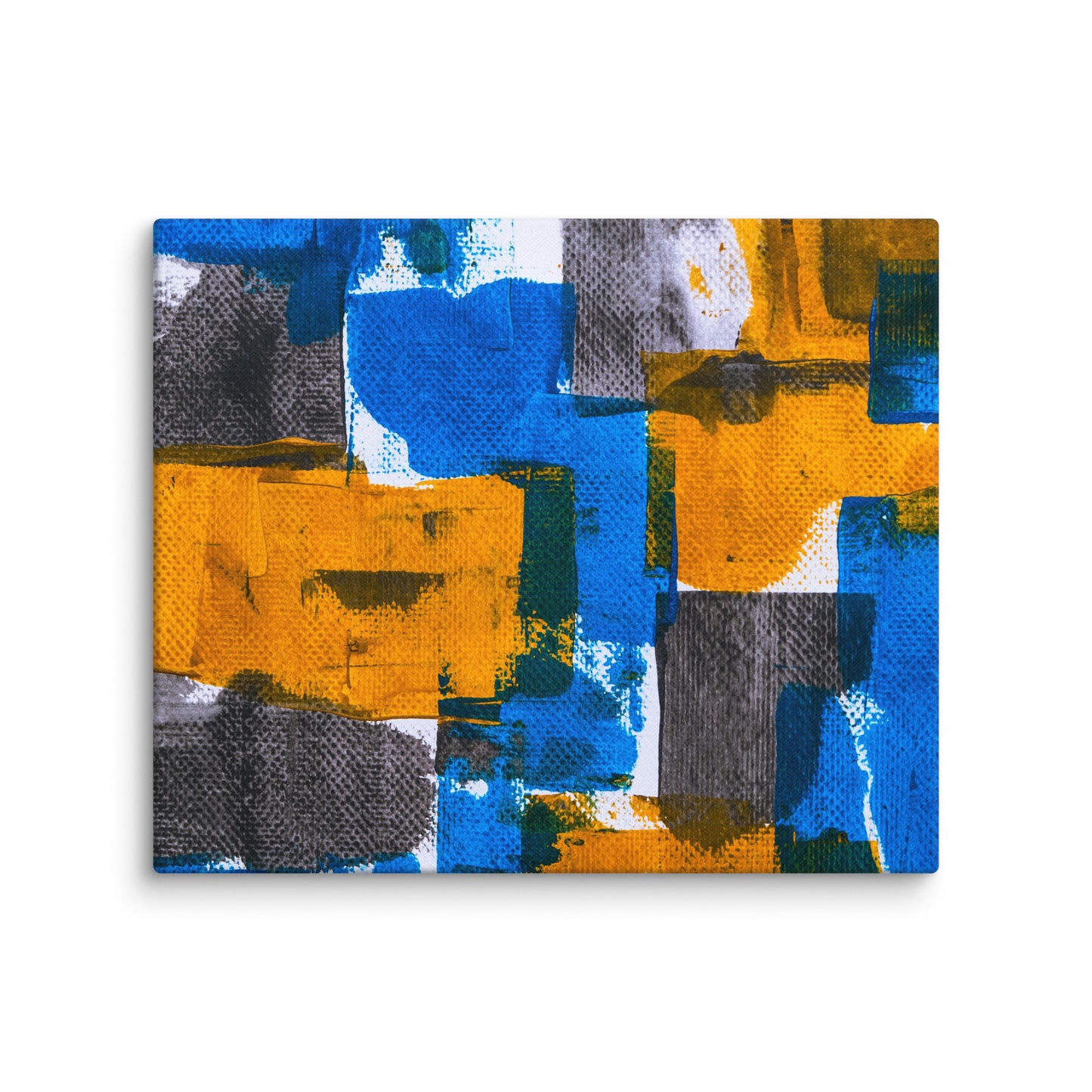 Canvas Blue Yellow Abstract