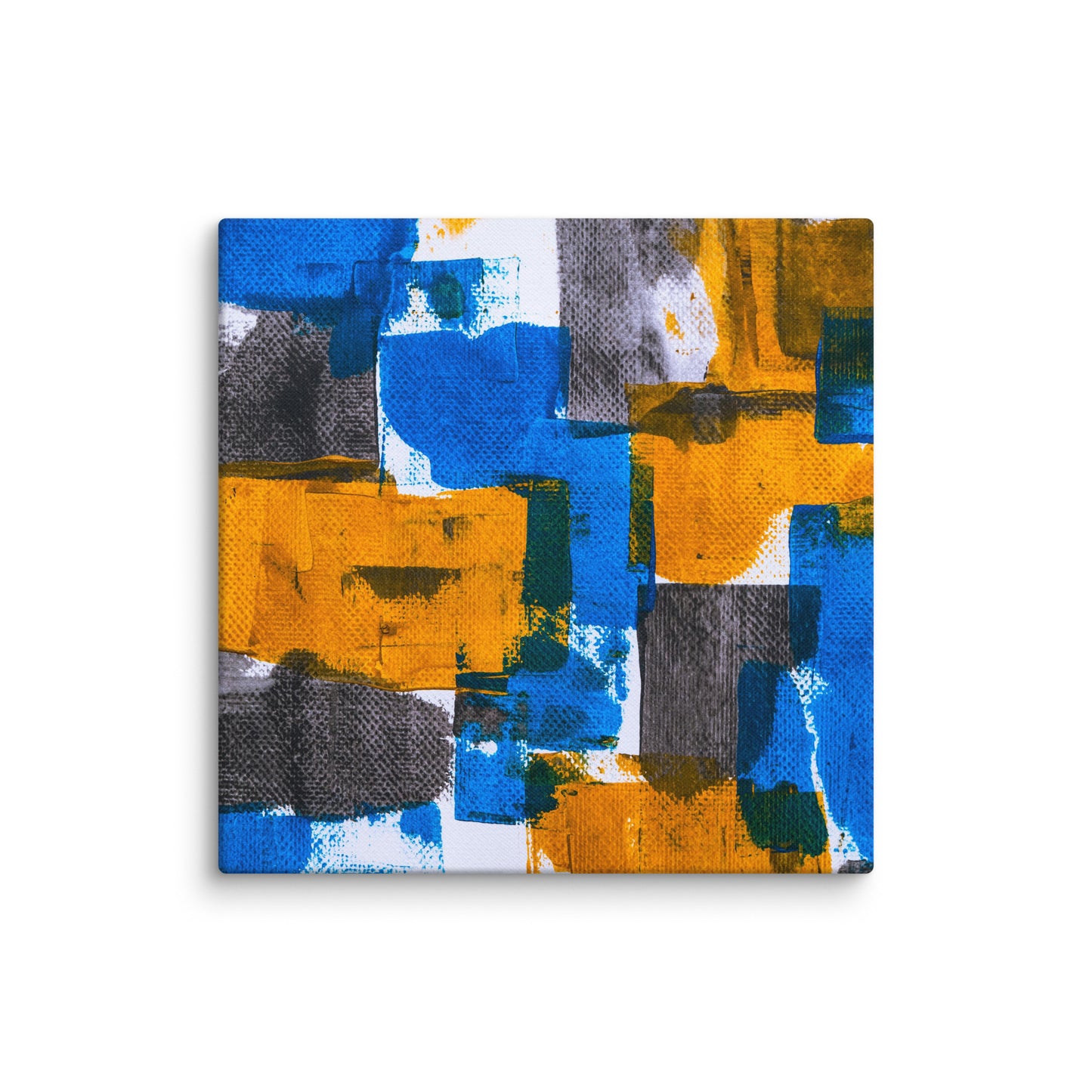 Canvas Blue Yellow Abstract