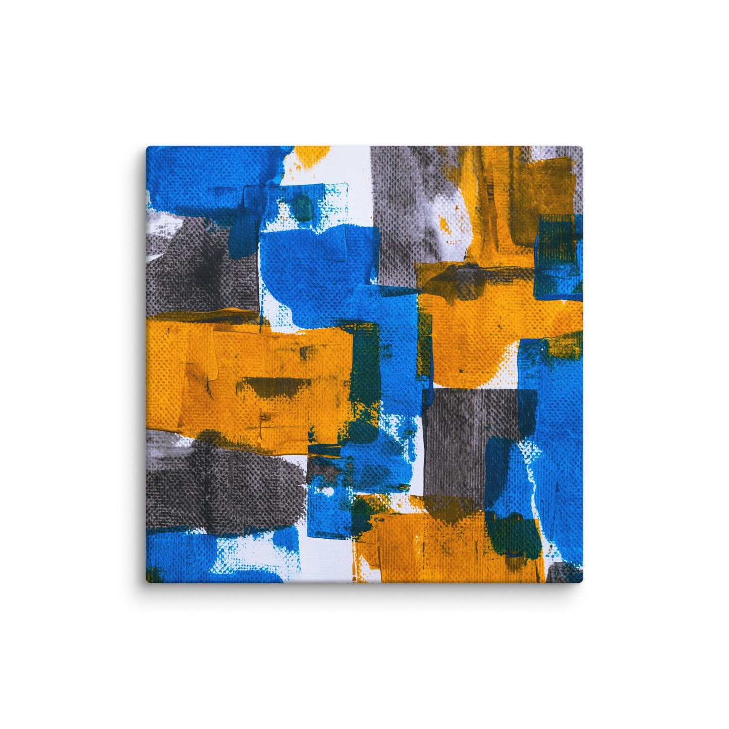 Canvas Blue Yellow Abstract