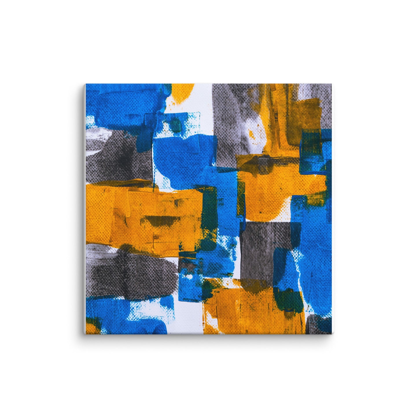 Canvas Blue Yellow Abstract