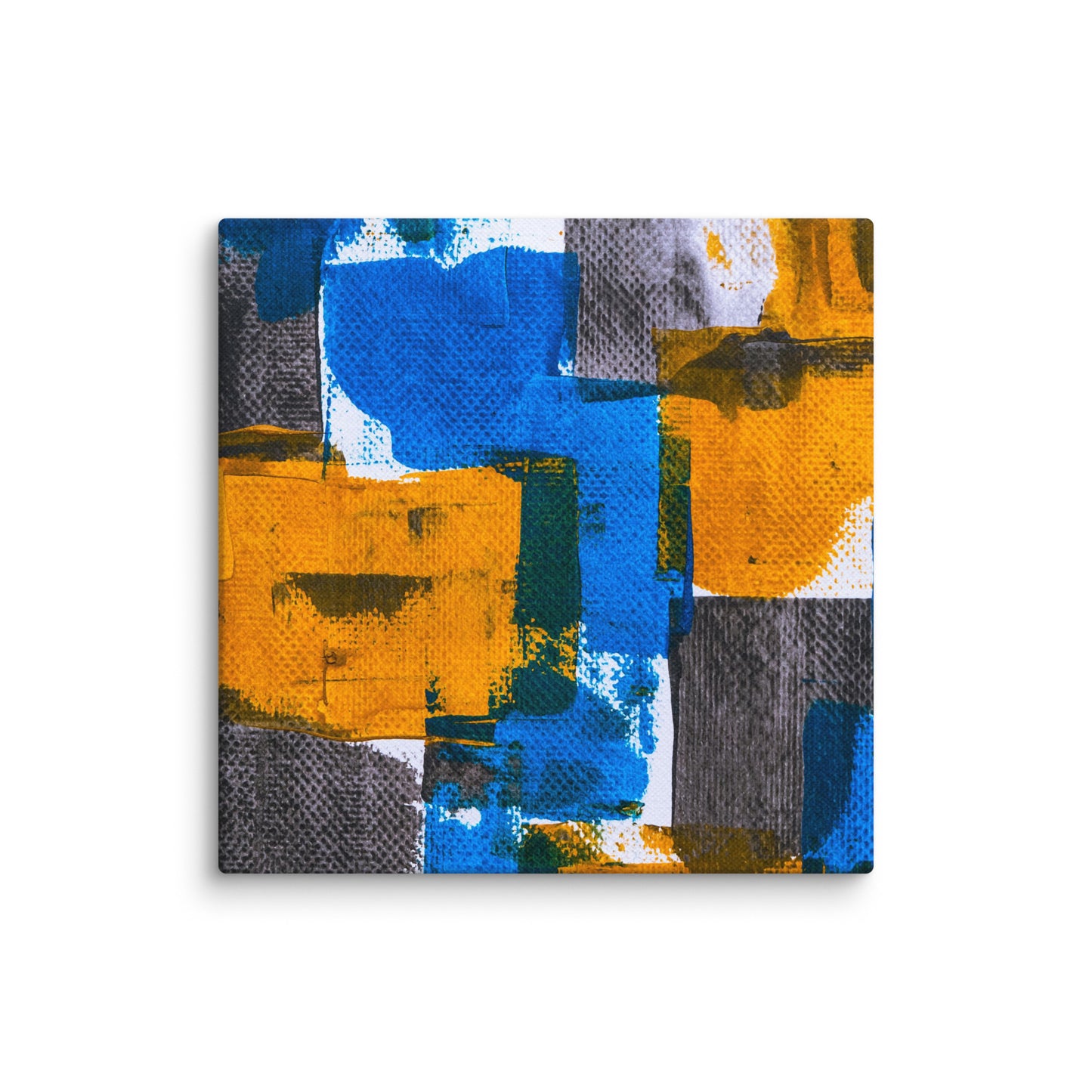 Canvas Blue Yellow Abstract