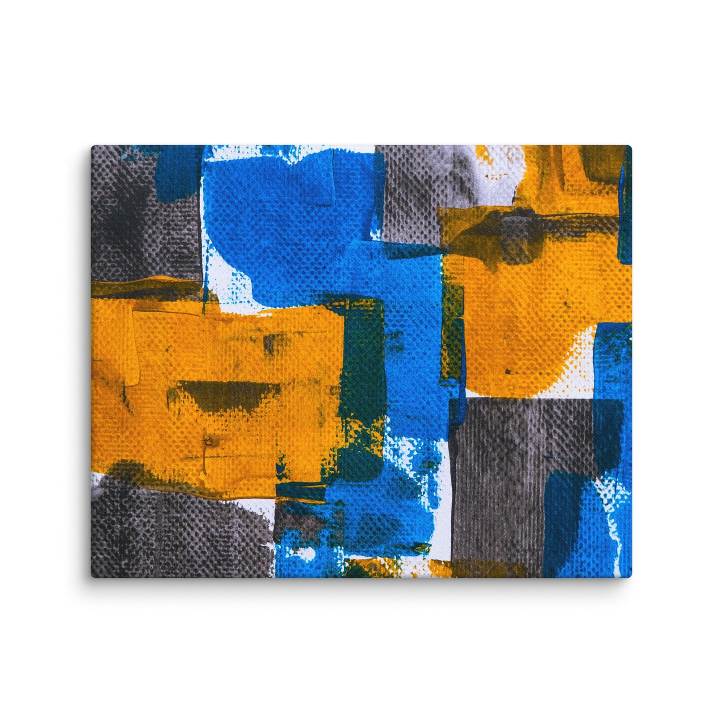 Canvas Blue Yellow Abstract