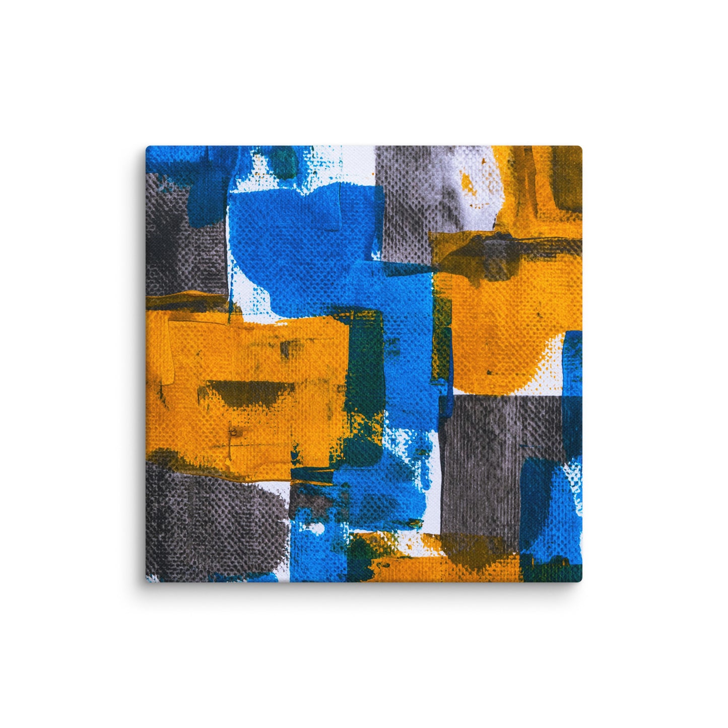 Canvas Blue Yellow Abstract